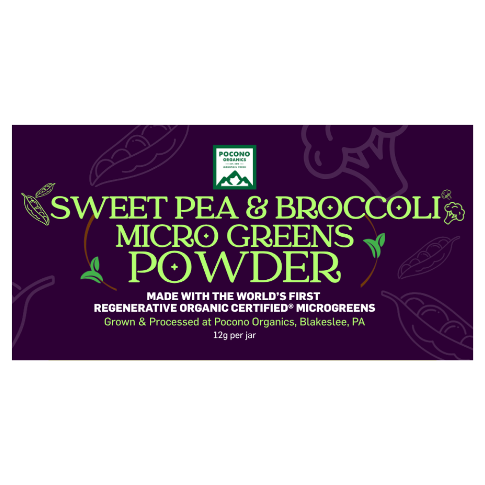 Organic Pea &amp; Broccoli Microgreen Powder Jar