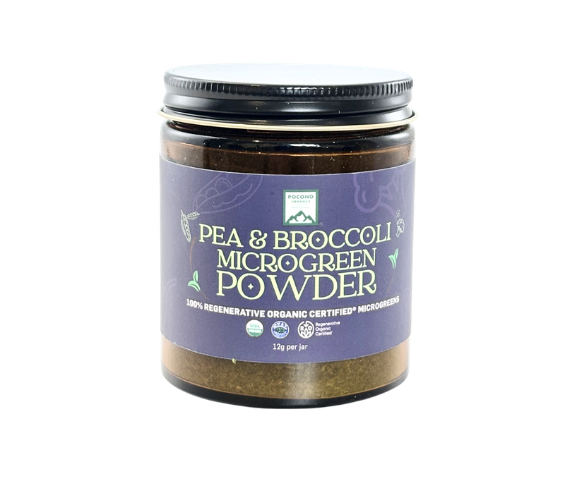 Organic Pea &amp; Broccoli Microgreen Powder Jar