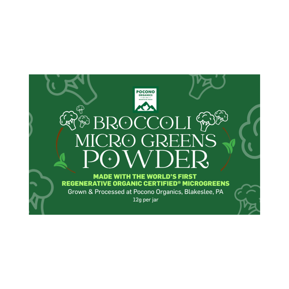 Organic Broccoli Microgreen Powder Jar