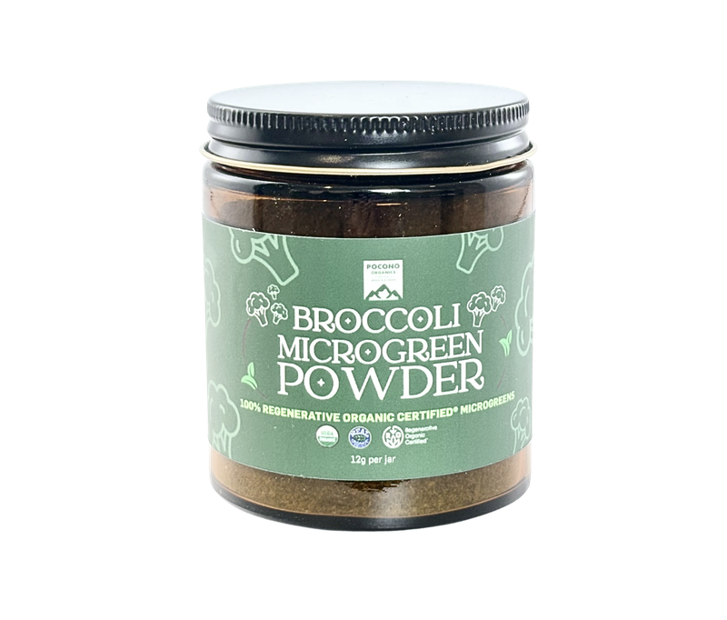 Organic Broccoli Microgreen Powder Jar
