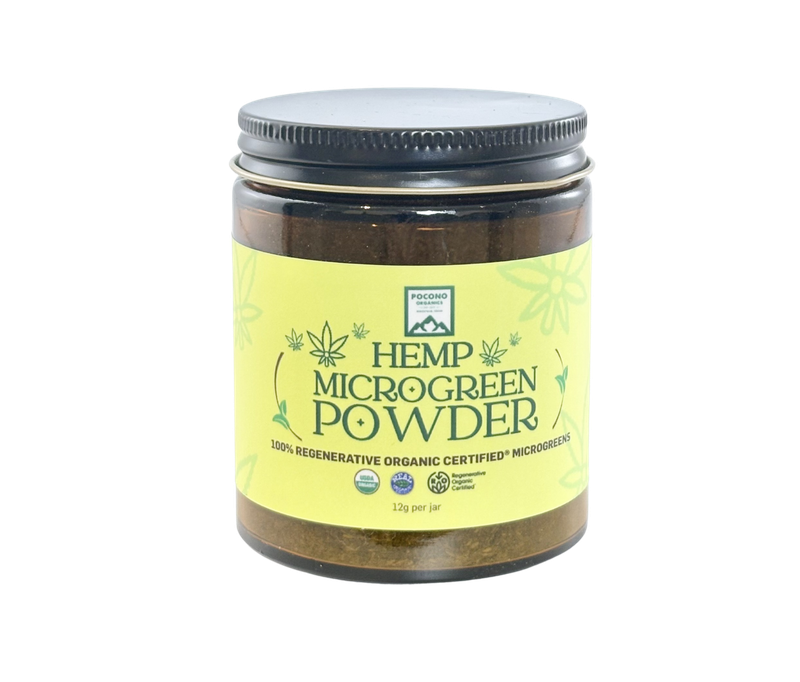 Organic Hemp Microgreen Powder Jar
