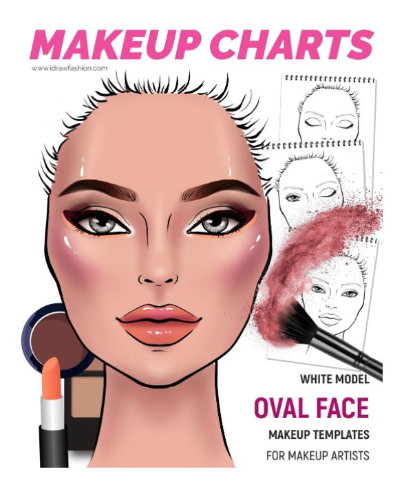 Makeup Charts - Oval face Makeup Charts - Oval face