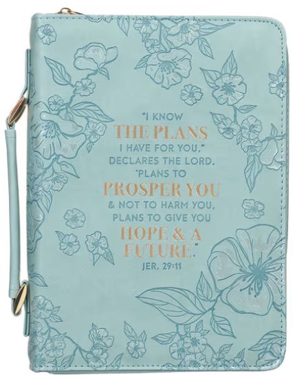 Bible cover - I Know the plan - verde