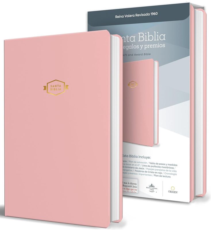 Biblia RVR 1960 para regalos y premios, rosada
