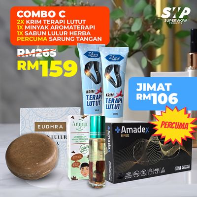 (BUNDLE)(2 SET) ZIHNY HERBS LOSYEN SERAI, MINYAK AROMATERAPI &amp; SABUN LULUR HERBA PERCUMA SARUNG TANGAN GETAH