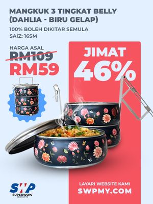 MANGKUK 3 TINGKAT BELLY- DAHLIA (DARK BLUE)