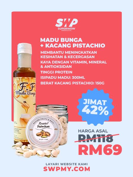 MADU BUNGA PERCUMA KACANG PISTACHIO  150G