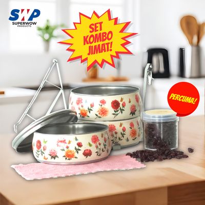 (BUNDLE) MANGKUK 3 TINGKAT BELLY - DAHLIA (BEIGE) PERCUMA KRANBERI KERING 150G