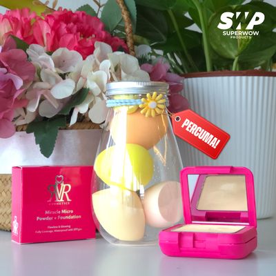 (BUNDLE) RVR MICRO POWDER + FOUNDATION - NATURAL BEIGE PERCUMA SPAN MEKAP