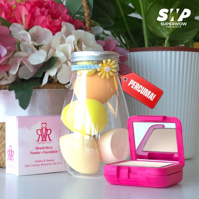 (BUNDLE) RVR MICRO POWDER + FOUNDATION - IVORY PERCUMA SPAN MEKAP