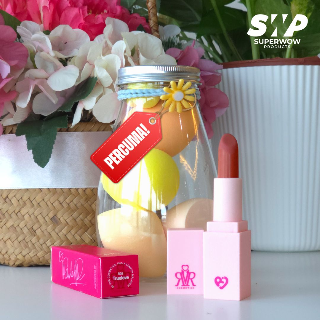 (BUNDLE) RVR VELVET LIPSTICK TRUE LOVE PERCUMA SPAN MEKAP