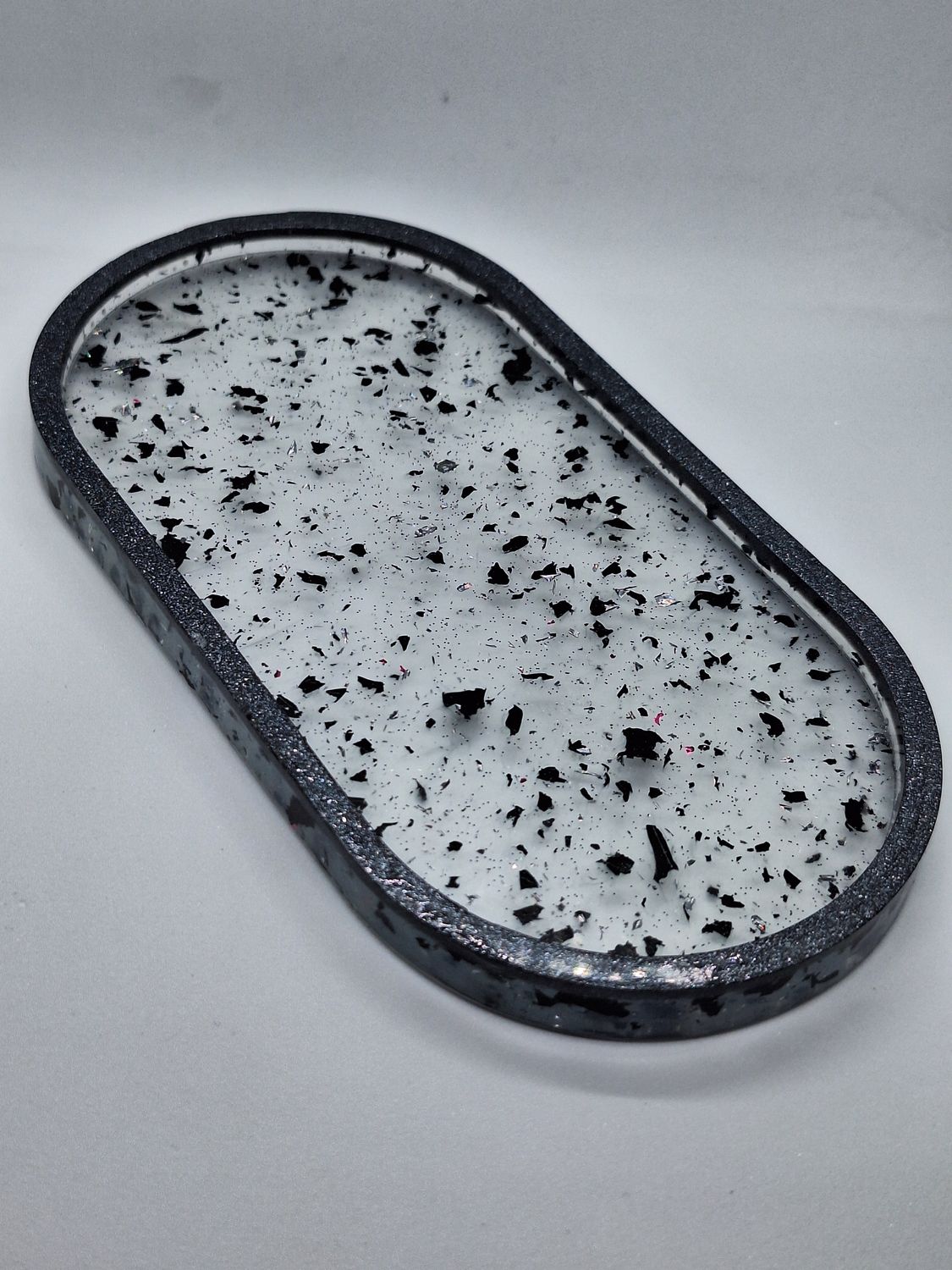 Transparent Black edge Trinket Tray