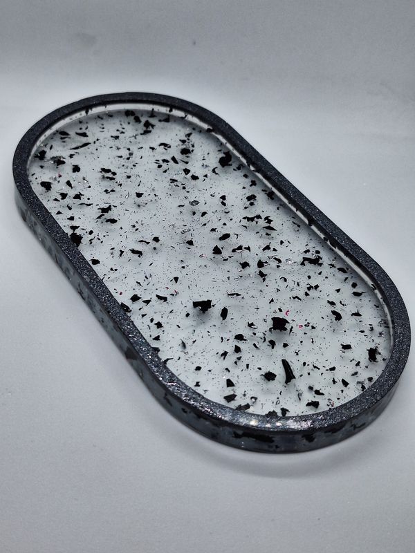 Transparent Black edge Trinket Tray