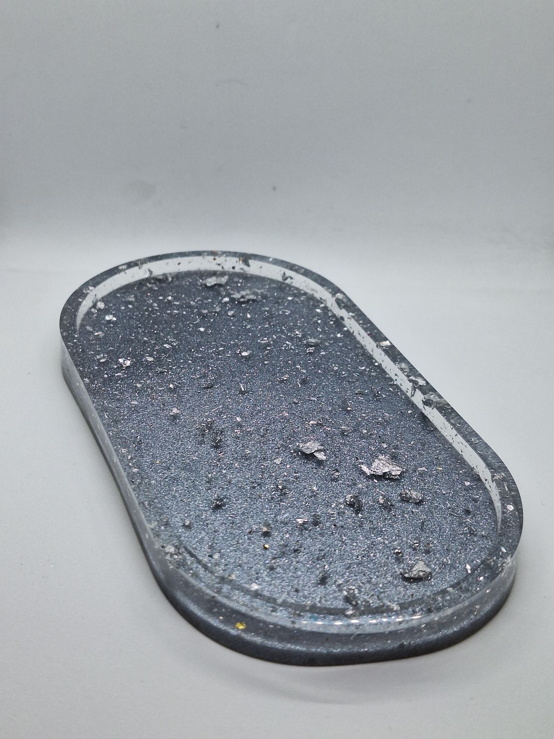 Silver Transparent Trinket Tray