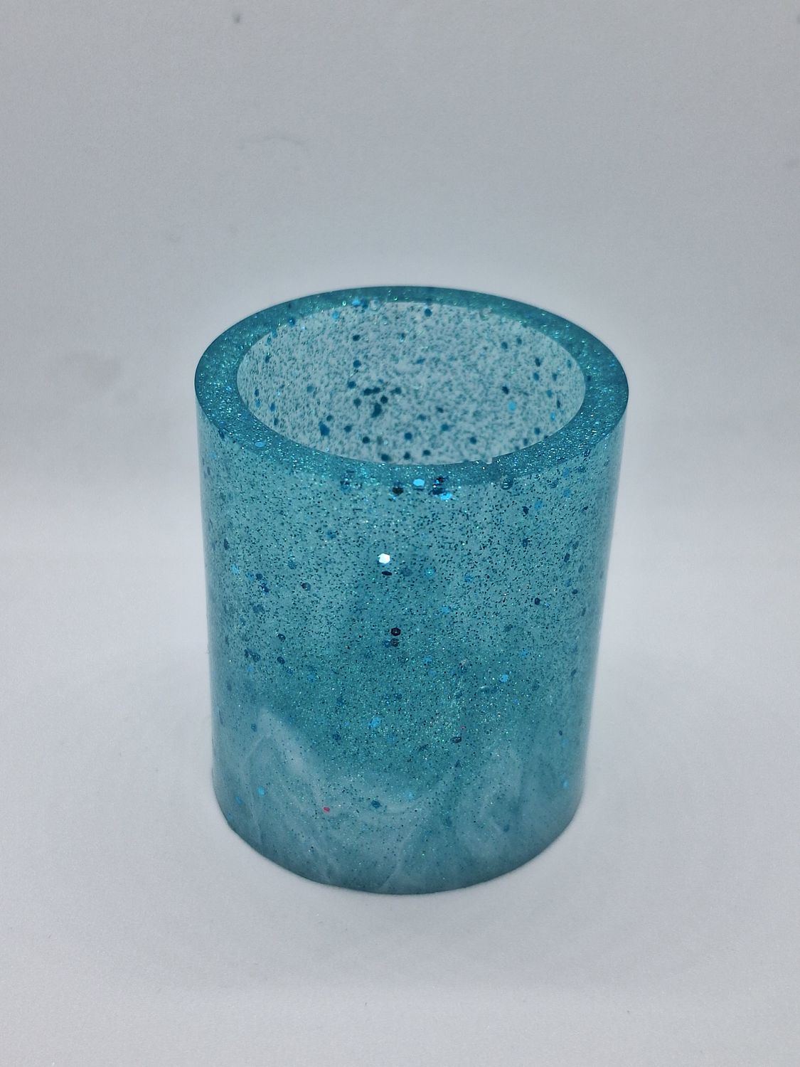 Light Blue Resin Makeup Pen Holder