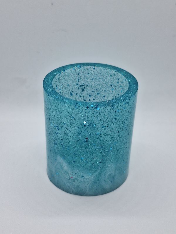 Light Blue Resin Makeup Pen Holder