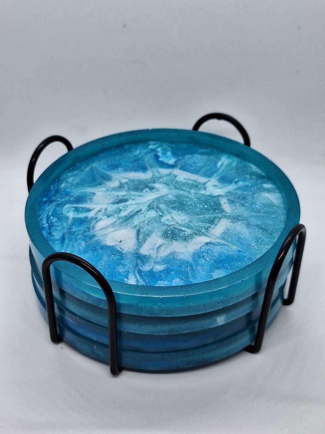 Ocean Burst Coaster with holder (Set of 4)