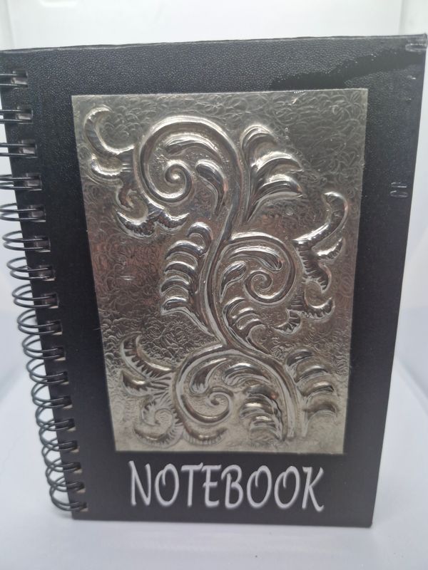 Notebook with Pewter Vines