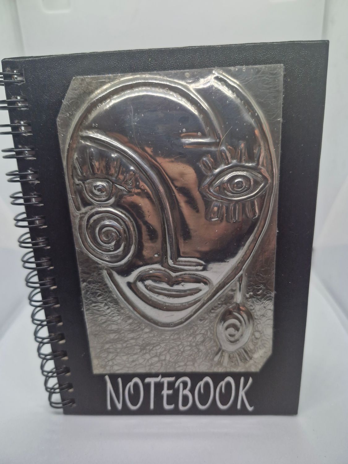 Notebook with Pewter Face