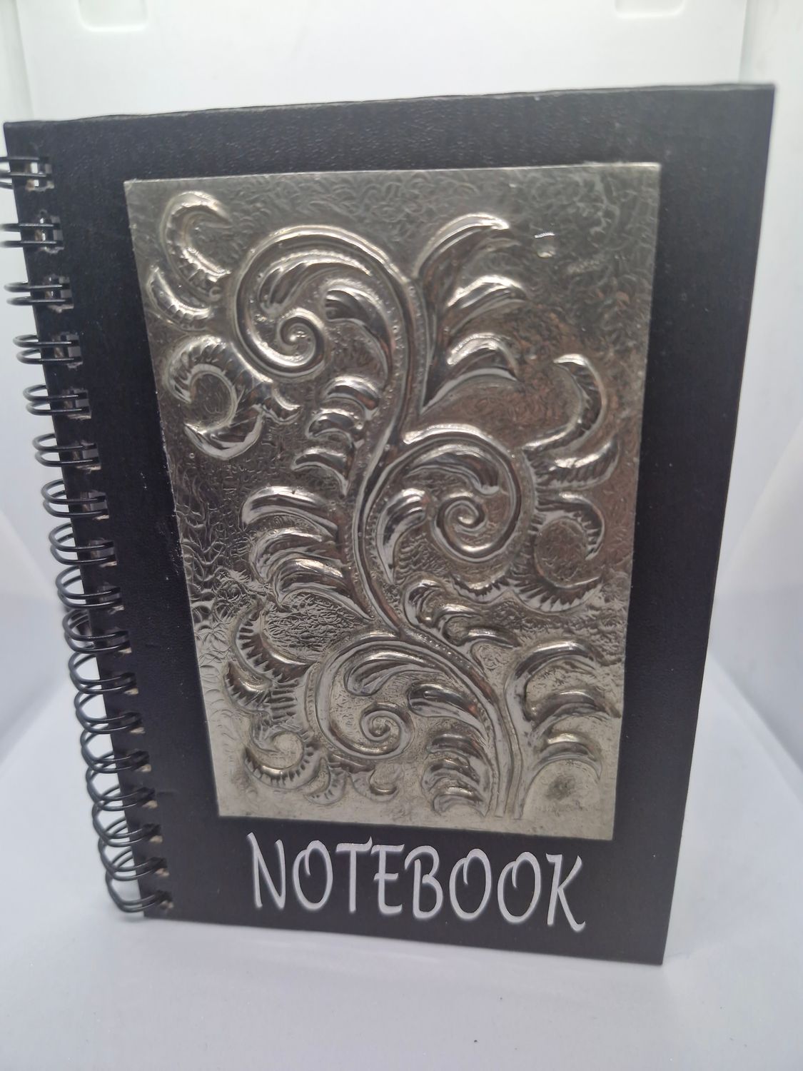 Notebook with Pewter Vine Pattern
