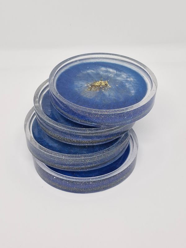 Gold Bloom Coasters (Set of 4)