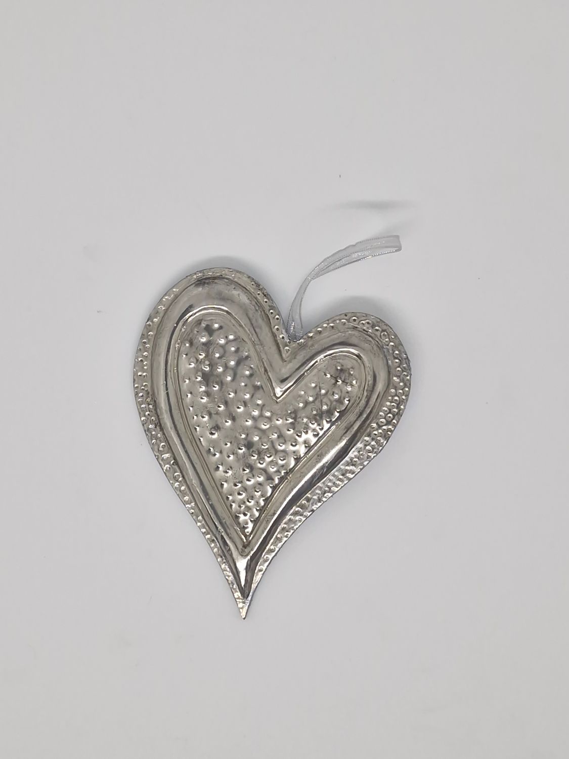 Heart Shaped Pewter Decoration