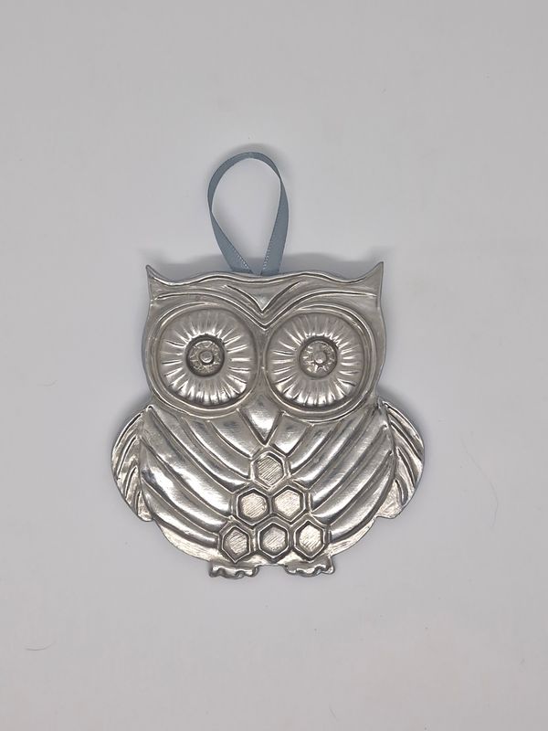 Decorative Hanging Pewter Owl