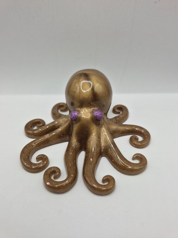 Gold Shimmer Resin Octopus