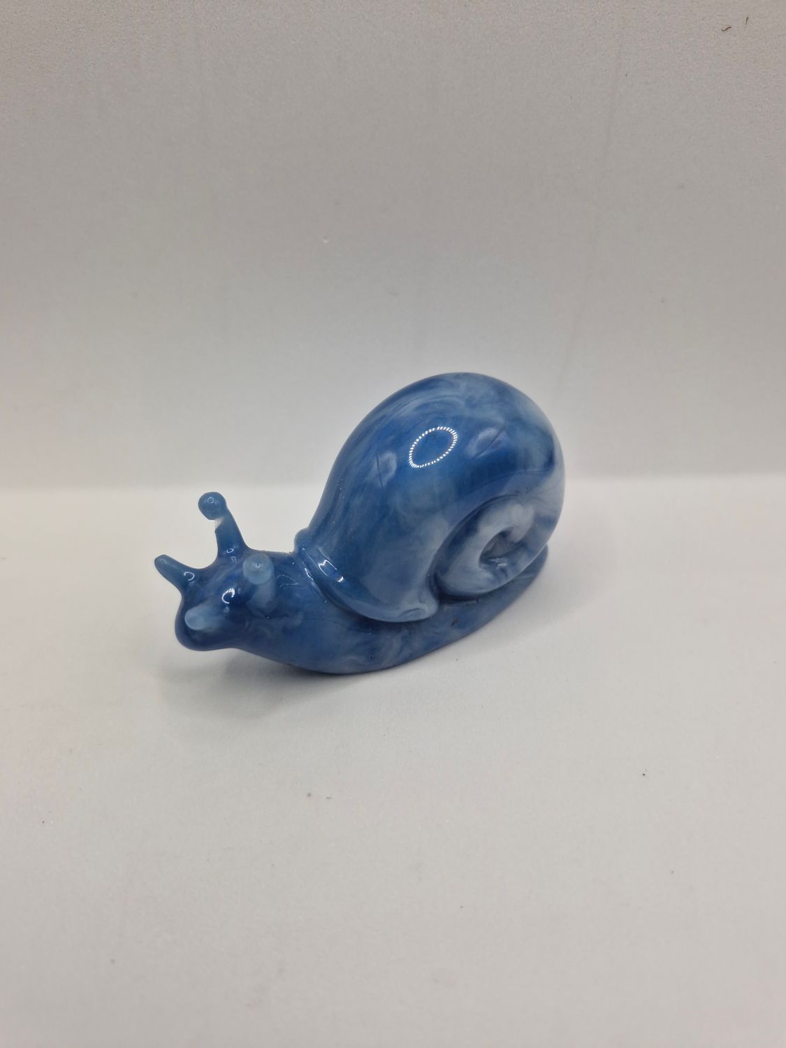 Soft Blue Resin Snail
