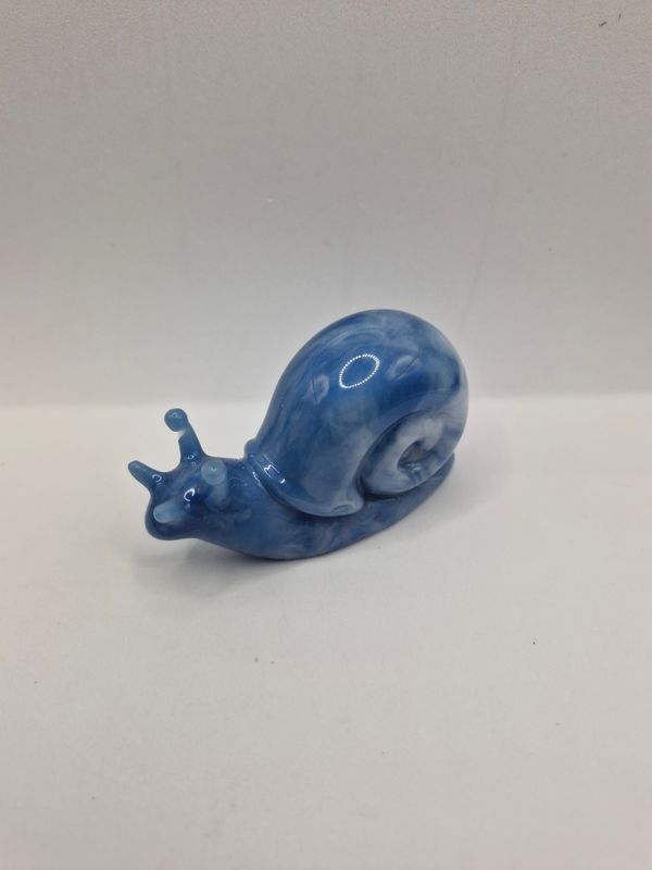 Soft Blue Resin Snail