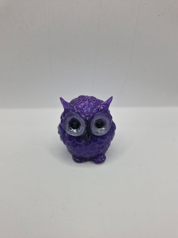 Purple Resin Owl