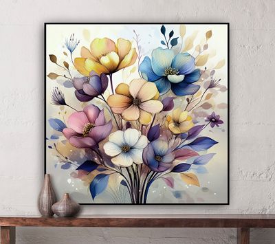 &quot;Blooming Whispers&quot; Canvas Art