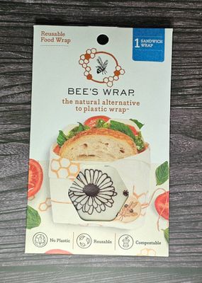 Reusable Beeswax Sandwich Wraps - Meadow Magic Print
