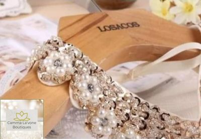 Handmade Detachable Champagne Beaded Sequin collar