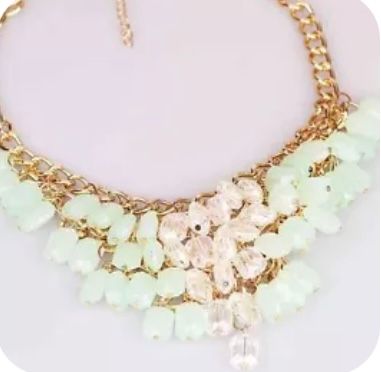 (NEW) Handmade Chunky Rhinestones chain necklace