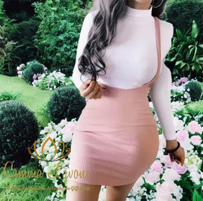 (New) Pink Over Shoulder Business Skirt Teens