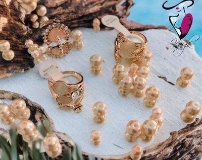 Handmade Cats Eye pink quarts Adjustable Ring