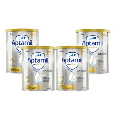 4 x Aptamil Profutura 2 Premium Baby Follow-On Formula From 6-12 Months 900g