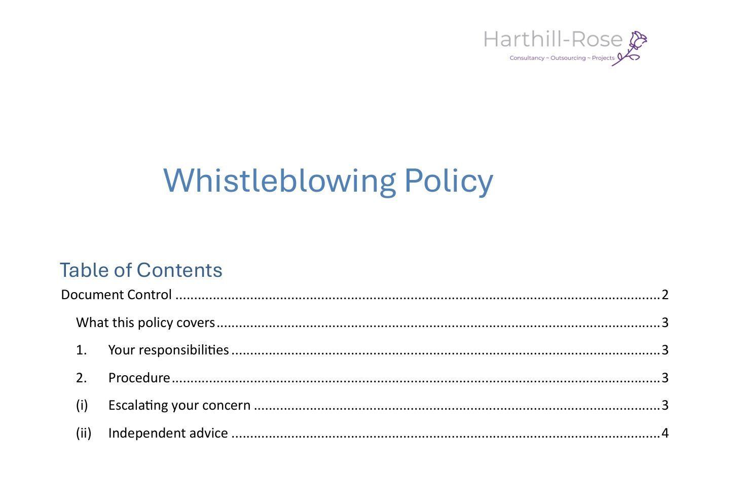 Whistleblowing Policy