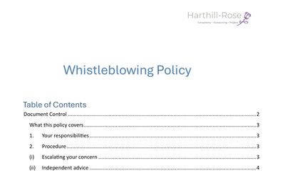 Whistleblowing Policy