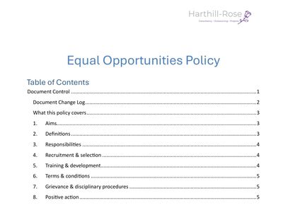 Equal Opportunities Policy