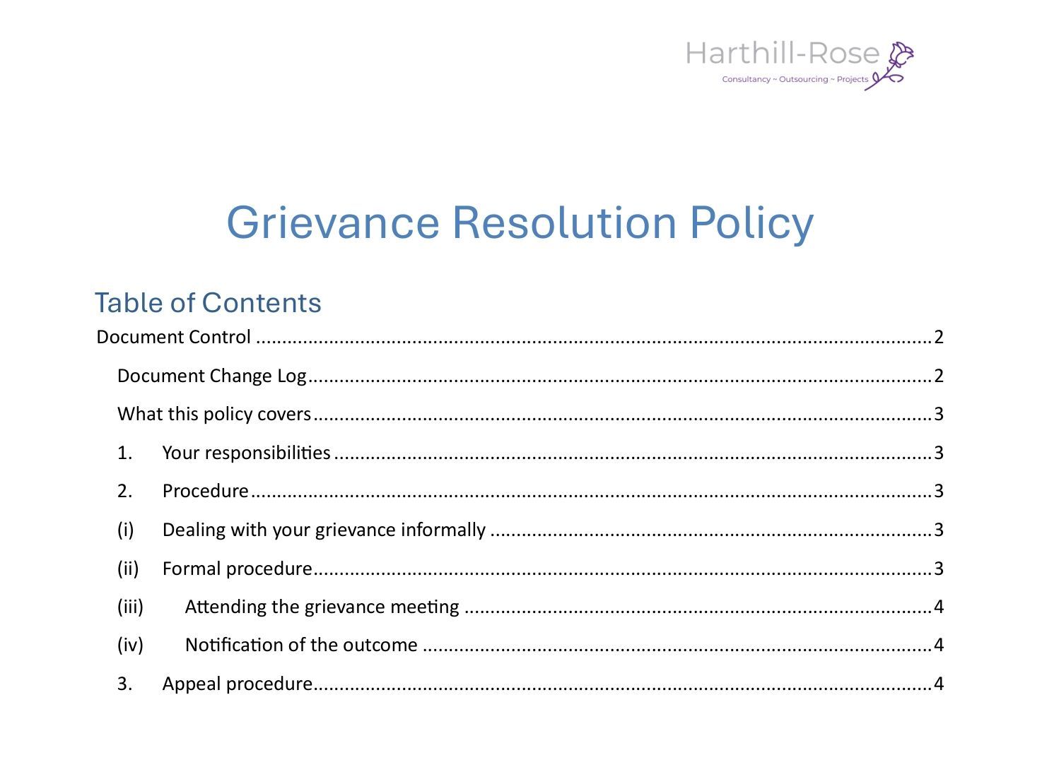 Grievance Resolution Policy