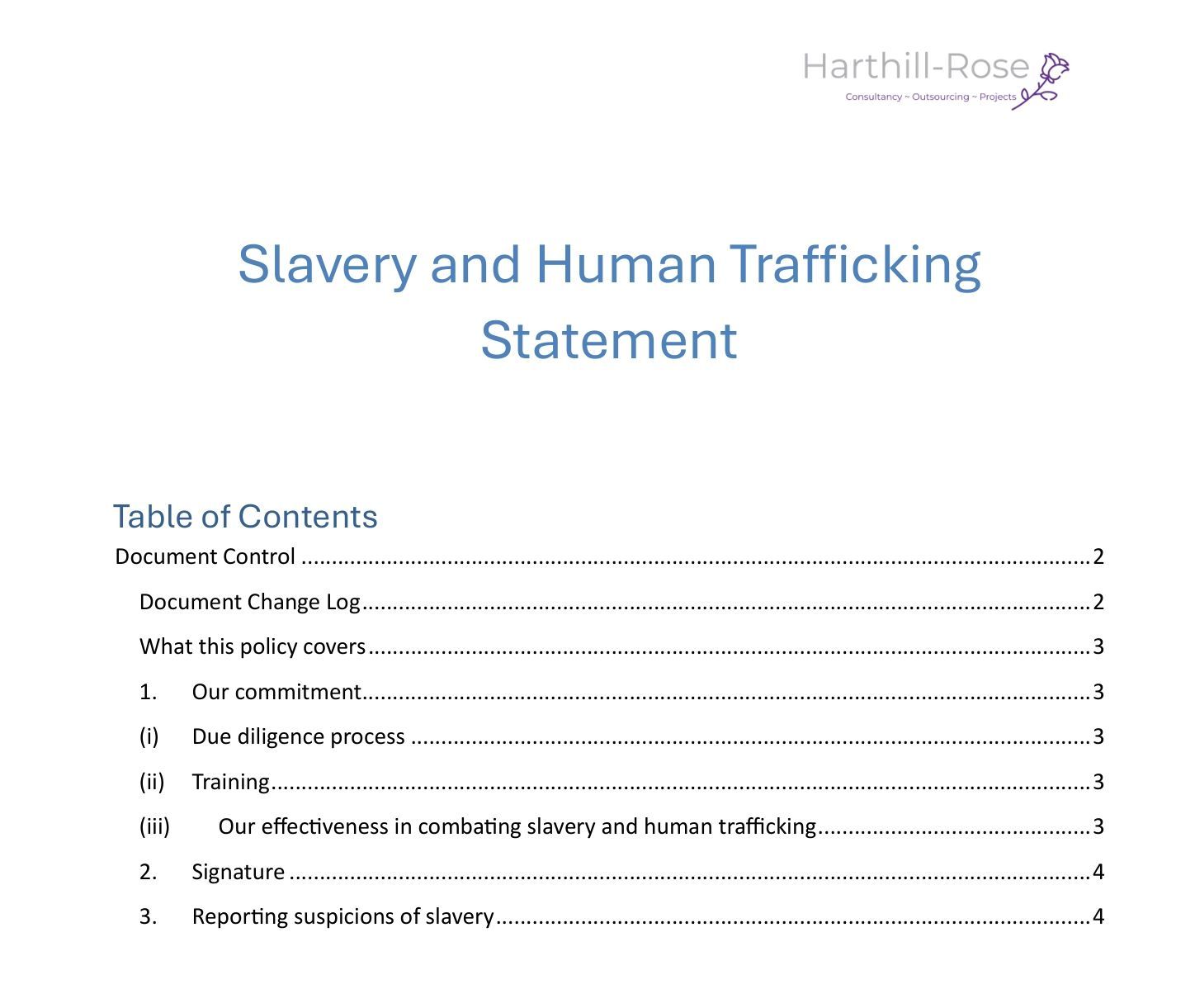Slavery & Human Trafficking Statement