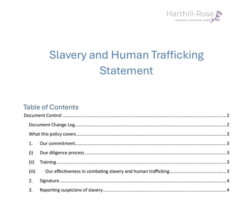 Slavery & Human Trafficking Statement