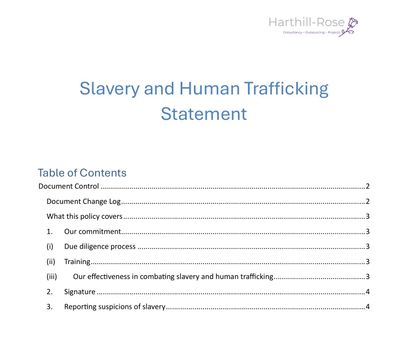 Slavery & Human Trafficking Statement