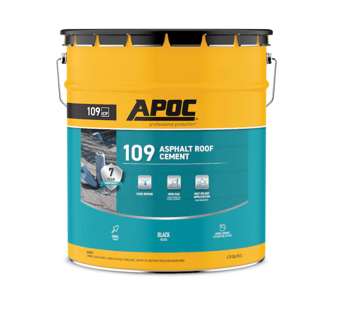 APOC 109 4.75-Gallon Fibered Waterproof Cement Roof Sealant