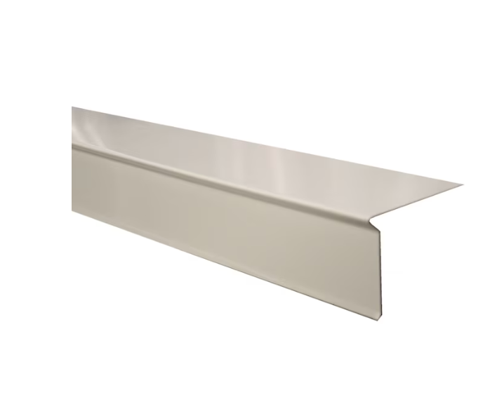 Union Corrugating 3-in x 10-ft White or Black Galvanized Steel Drip Edge
