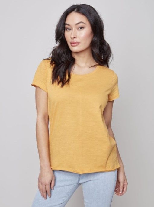 Organic Cotton Slub SS Knit Top