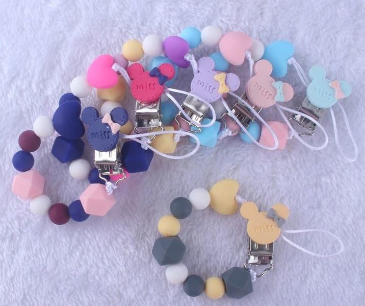 Silicone Bead Pacifier Clip