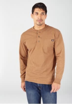 Dickies Men LS Heavy Henley